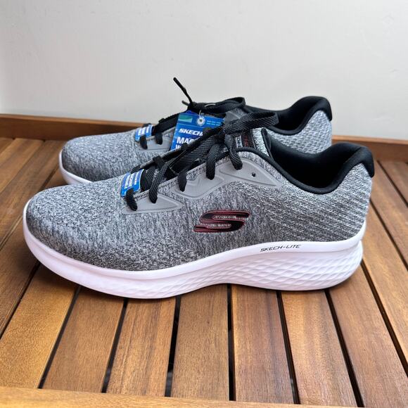 Skechers Skech-Lite Pro Faregrove Men’s Sneakers Grey Red Size 10 232598-GYRD - Picture 2 of 10